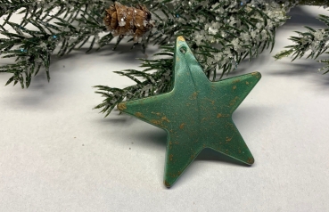 Acrylstern grün mit Goldsprenkel